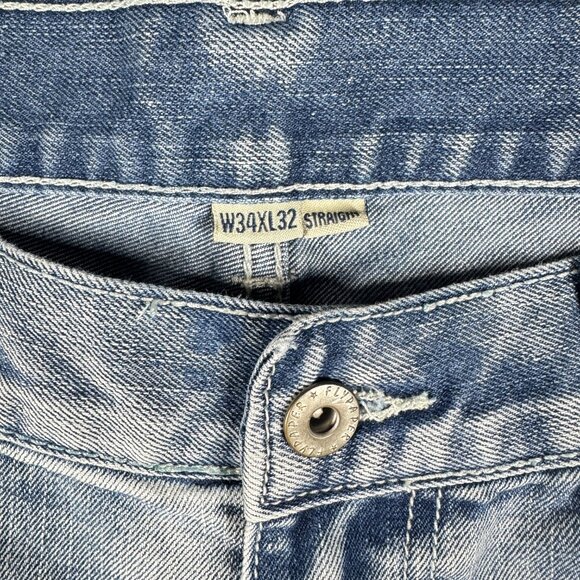 Flypaper Women’s Light Wash Straight Jeans Embroidered Pockets Size 34x32 - Picture 3 of 14